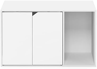 Furinno Peli Litter Box Enclosure, Solid White - Image 5