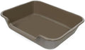 Extra Large Low Entry ABS Cat Litter Box, Light Brown, 1 Pack by Ying+Tutu