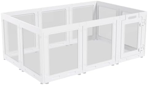 Clear Acrylic Dog Playpen with Door, 23.6" Puppy Playpen, Easy Assemble Pet - Image 7