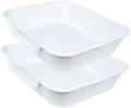 Extra Large Low Entry ABS Cat Litter Box, 2 Pack by Ying+Tutu
