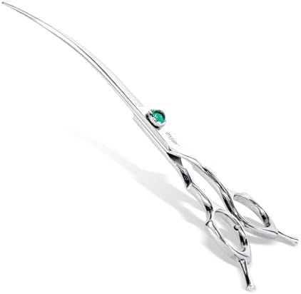 Dog Grooming Curved Scissors 7 inch Professional Pet Shears Made Of Japanese by PetGroomingScissors