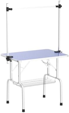Lyromix 42'' Stainless Steel Pet Dog Grooming Table, Arm/Noose/Tray - Image 5