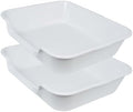Extra Large Low Entry ABS Cat Litter Box, 2 Pack by Ying+Tutu