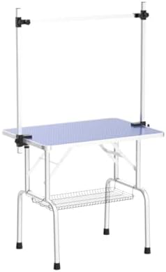 Lyromix 36'' Stainless Steel Pet Dog Grooming Table, Arm/Noose/Tray - Image 5