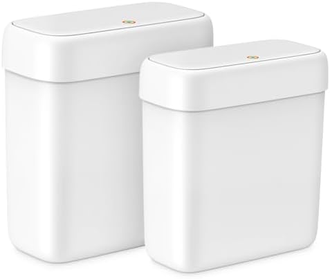 2 Pack Small Bathroom Trash Can by MOPALL
