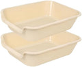 Extra Large Low Entry ABS Cat Litter Box, 2 Pack by Ying+Tutu