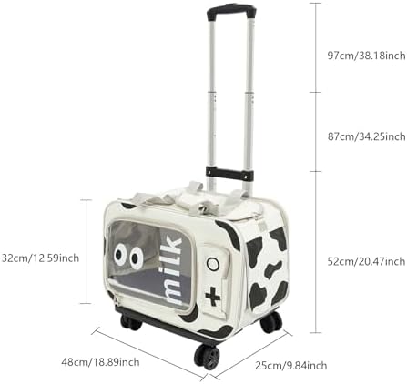 Pet Carrier on Wheels, Soft Sided Rolling Pet Carrier - Image 2