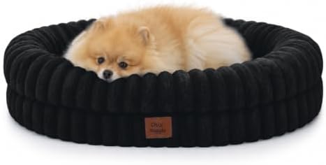 ChiXnuggle Orthopedic Dog Bed, Washable Cover, Faux Fur Bolster Pet Couch by SnuggleUpPawsDown