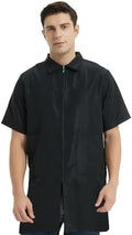 TOPTIE Barber Jacket Short-Sleeve Grooming Smock Men's Coat by TOPTIE