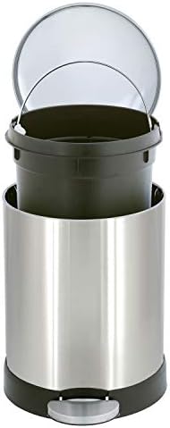 Glad Small Trash Can, 1.2 Gallon | Round Stainless Steel Garbage Bin - Image 4