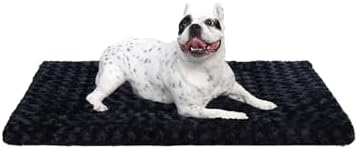 Exsnugy Washable Dog Bed Mat Medium Size Fluffy Pet Crate Pad 30x19 by Exsnugypetproducts