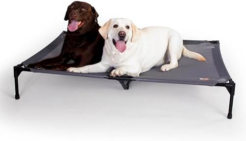 K&H Outdoor Elevated Dog Bed, Cooling Raised Dog Bed, Jumbo 56x38in by KHPetProducts