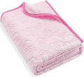 Pink Cat Blanket for Kitten Beds, Flannel Pink Stuff Cute Paw Print, 24 * 32 by STUFFED