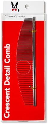 Warren London Crescent Detail Copper Dog Grooming Comb by WarrenLondon