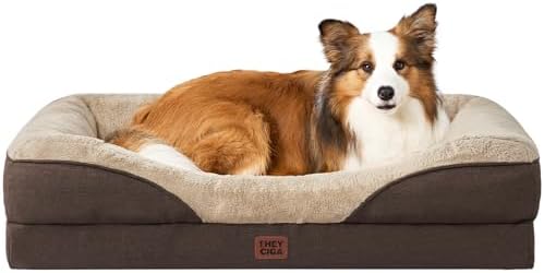 EHEYCIGA Orthopedic Dog Bed for Large Sized Dog, 45x35 Inch Large Memory Foam by EHEYCIGA