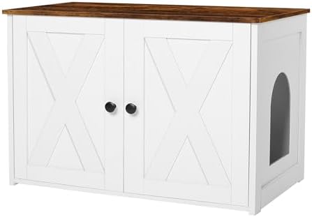 Dwanton Cat Litter Box Enclosure, Hidden Litter Box Furniture, 27.6 Inches by DWANTON