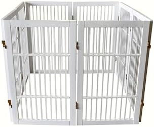 Urnporium Pet Dog Gate Freestanding, Strong Durable Folding Wooden Fence - Image 5