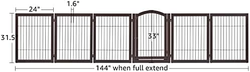 unipaws 144" Extra Wide Dog Gate and Pet Playpen - Image 6