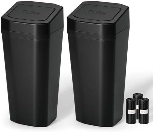 Car Trash Can, 2 Packs Leakproof Mini Car Garbage Can by Kincown
