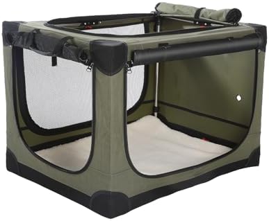 42 x 31 x 31 Inch Collapsible Soft Dog Crate by Deekuiwi