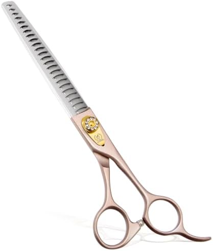 Thinning Shears for Dogs and Cats Rose Gold Pet Grooming Scissors Chunkers by FenicePeak