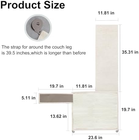 Cat Scratch Sofa Protector, 23.6" L*19.7" W Cat Scratch Furniture Protector Pad - Image 4