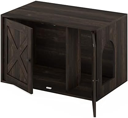 Furinno PELI Cat Litter Box Enclosure, Farmhouse Hidden Litter Box Furniture - Image 5