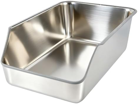 Stainless Steel Cat Litter Box by TownTime