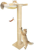 Cat Window Perch Hammock with 3-Piece Detachable Roman Column Sisal Scratching by Famifit