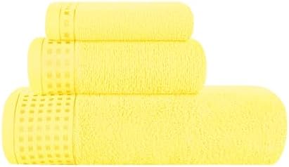GLAMBURG Ultra Soft 3 Pack Cotton Towel Set, Contains a Bath Towel 28x55 inch by GLAMBURG