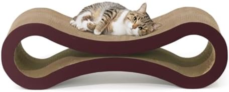 BOWHAUS Infinity Cat Scratcher Lounger, Reversible Scratcher, Infinity Cat by BOWHAUS