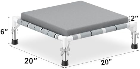 Elevated Dogs Bed with Cushion, Raised Cooling Lifted Outdoor Dog Mat Beds - Image 5