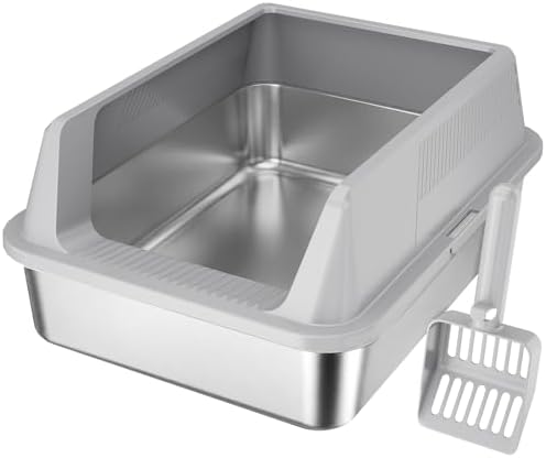 Lifewit Stainless Steel Cat Litter Box by Lifewit