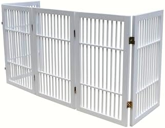 Urnporium Pet Dog Gate Freestanding, Strong Durable Folding Wooden Fence - Image 6