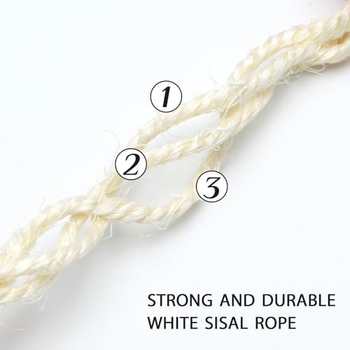 Cat Sisal Rope 164-Feet 4mm for Scratcher Repair and Replace Scratching Post - Image 3