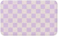 Purple Checkered Grid Bath Mat Non-Slip Soft Microfiber Bathroom Rugs Washable by Unknown