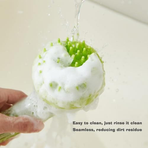 Pet Bath Brush with Shampoo Dispenser, Silicone Massage Grooming Tool - Image 4