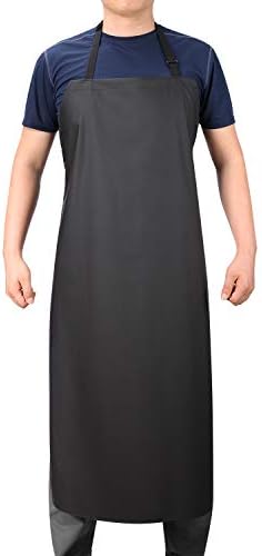 VWELL Vinyl Rubber Waterproof Apron, 41.5''Chemical Resistant Apron by VWELL