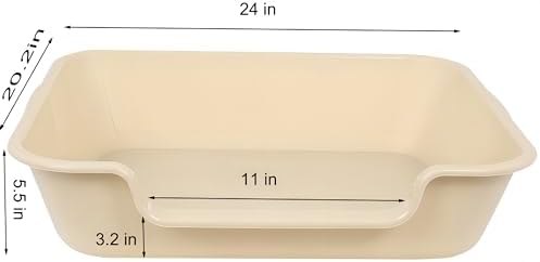 Extra Large Low Entry ABS Cat Litter Box, 1 Pack - Image 6