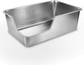 Stainless Steel Litter Box, Extra Large High Sided Litter Box by TownTime