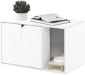 Furinno Peli Litter Box Enclosure, Solid White by Furinno-FitsYourSpaceFitsYourBudget