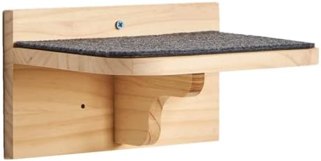 SHENGOCASE 9.8" x 7.1" Solid Wood Wall Mounted Large Cat Step, Cat Wall - Image 5