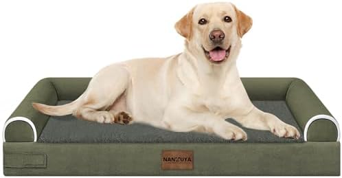 NANUYA Orthopedic Dog Bed for Large Dogs, 38 x 25 Inch, Dark Green by Nanuya