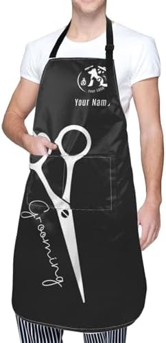 Custom Dog Grooming Apron with Logo Text, Pet Groomer Waterproof Aprons - Image 2