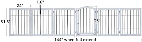 unipaws 144" Extra Wide Dog Gate and Pet Playpen - Image 6