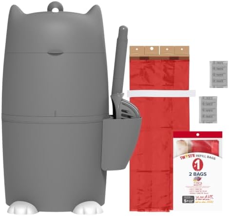 Red Rocket Kitty Twist'R Plus Cat Litter Disposal System, Litter Trash Can by RedRocket