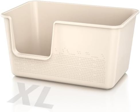 Cat Litter Box with High Sided, 24.8" Lx14.9 Wx13.0 H, Extra Large Cat Litter by SpeceTime