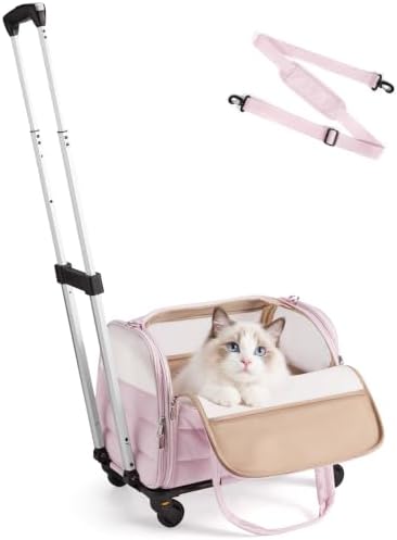 BAGSMART Rolling Cat Carrier by BAGSMART