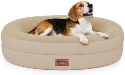 Waterproof Orthopedic Dog Bed for Medium Dogs, Light Brown by Wozoke