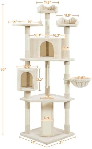 Yaheetech 79in Multi-Level Tall Cat Tree - Image 5
